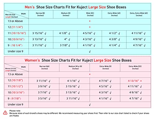 Kuject X-Large Shoe Storage Boxes Organizers for Closet 12 Pack, Clear Plastic Stackable Sneaker Containers for Entryway, Space Saving Shoe Rack Bin Holder