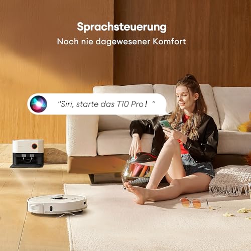 Ultenic T10 Pro Robot Vacuum and Mop Combo, Robotic Vacuums Self Emptying with 3000Pa, Rotating Mop Cleaning, LiDAR Navigation, 200Min Runtime, App and Alexa Connected, Carpet Detection