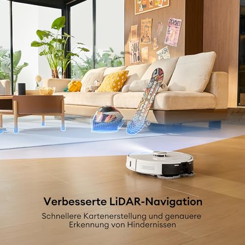 Ultenic T10 Pro Robot Vacuum and Mop Combo, Robotic Vacuums Self Emptying with 3000Pa, Rotating Mop Cleaning, LiDAR Navigation, 200Min Runtime, App and Alexa Connected, Carpet Detection