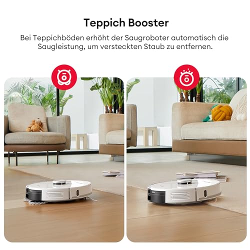 Ultenic T10 Pro Robot Vacuum and Mop Combo, Robotic Vacuums Self Emptying with 3000Pa, Rotating Mop Cleaning, LiDAR Navigation, 200Min Runtime, App and Alexa Connected, Carpet Detection