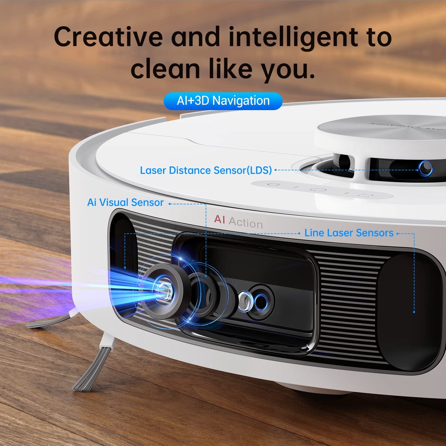 Dreametech L10s Ultra Robot Vacuum and Mop Combo, Auto Mop Cleaning and Drying, Self-Refilling and Self-Emptying Base for 60 Days of Cleaning, 5300Pa Suction and AI Navigation, Compatible with Alexa