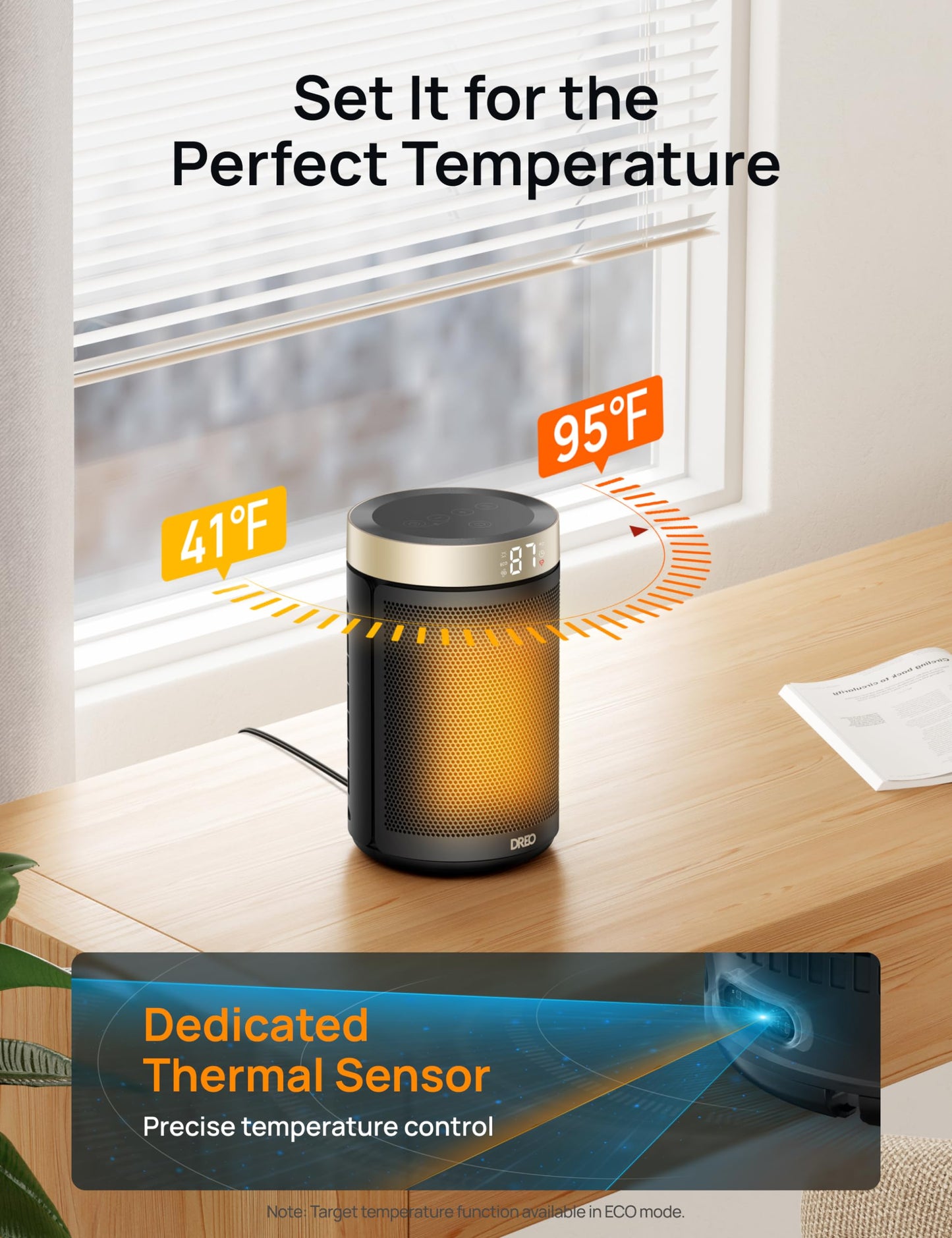 Dreo Space Heater, Portable Electric Heaters for Indoor